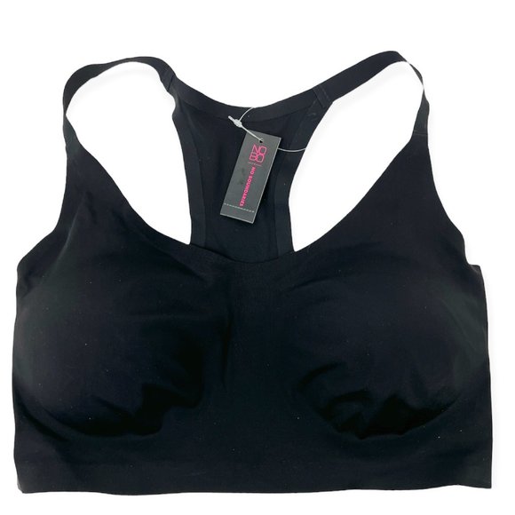 No Boundaries Other - 2/$20 Women's Bra Bonded Racer Back sz XXL Black Wire Free Super Soft NOBO